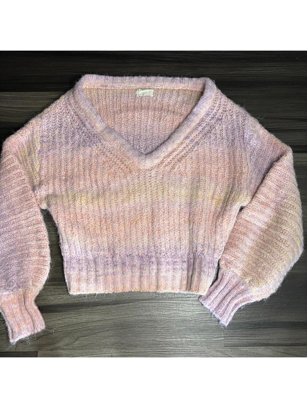 Urban Outfitters Cassia Space Dye Sweater Size Small Oversized Chunky Knit Pink